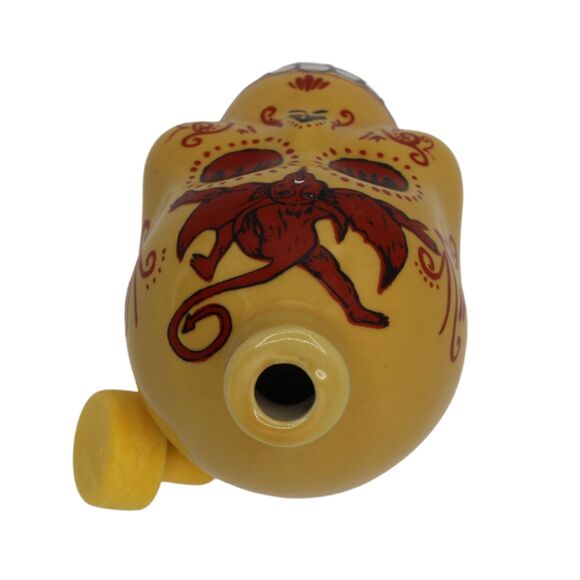 Gold KAH Reposado Hand Painted Sugar Skull Tequila Bottle *Empty Bottle* 50 ml - Picture 3 of 7